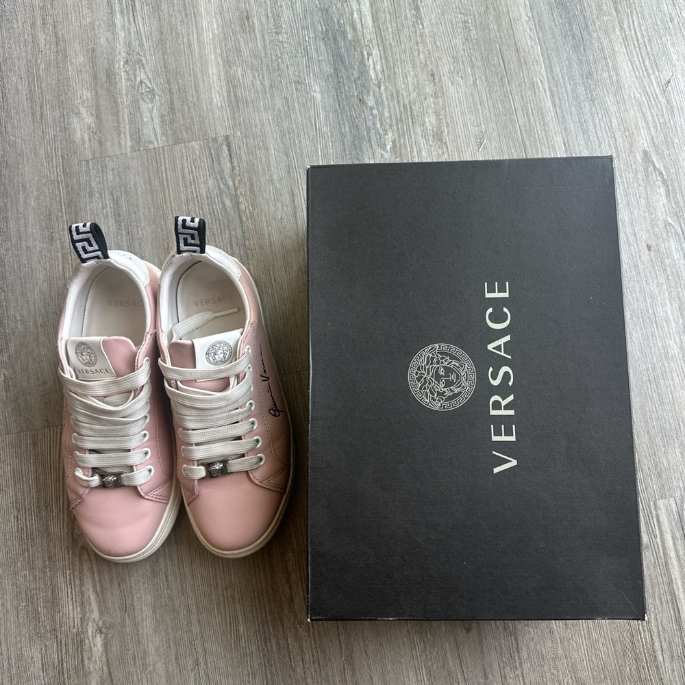 Versace Pink Sneakers with Signature Detailing